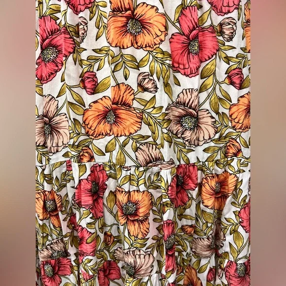 Anthropologie Abel The Label Floral Smocked Maxi Dress - Tie Straps - Medium - Picture 5 of 6